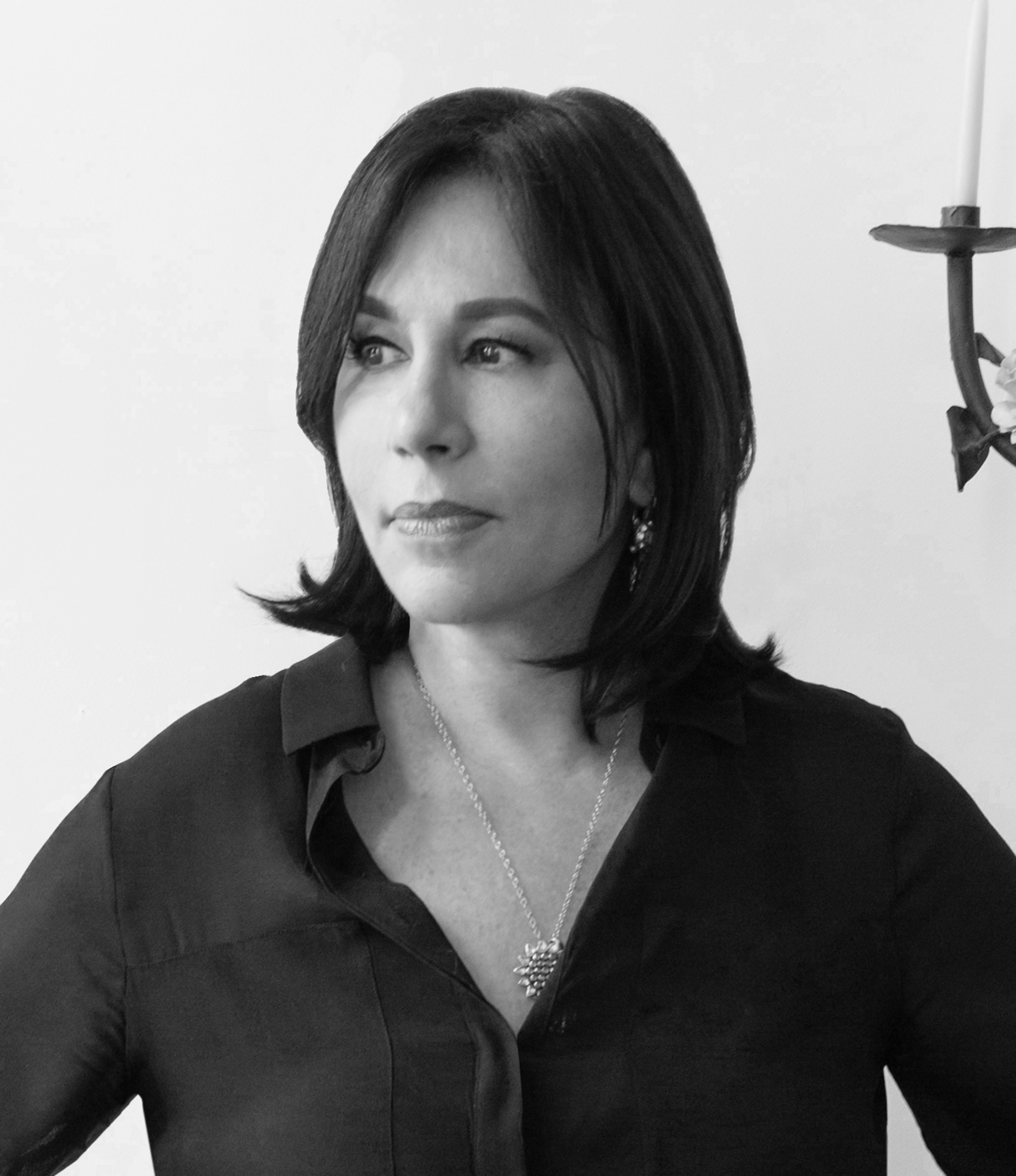 Black and white portrait of artist Madeline Weinrib