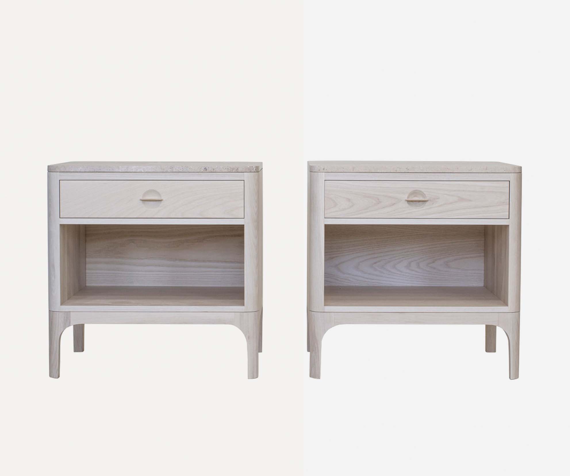 Travertine Side Table