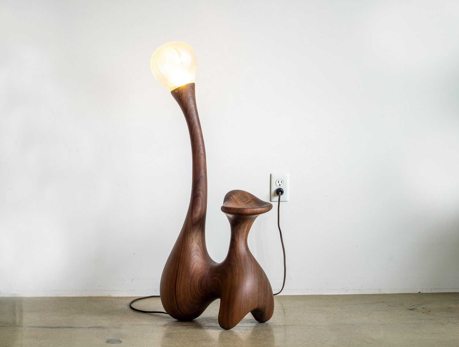 Walnut Key Lamp