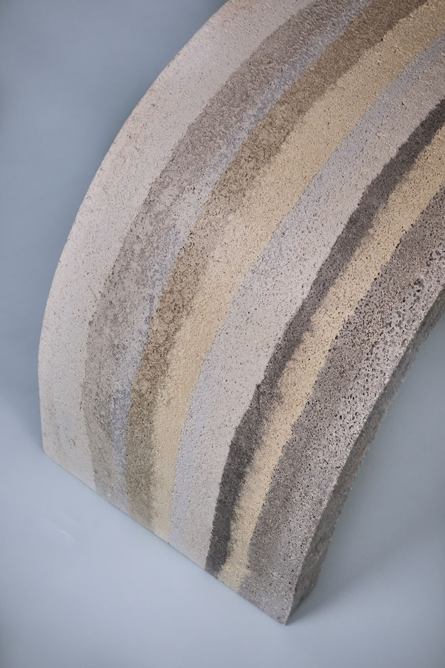 Rammed Earth Side Table A — Cristina Grajales Gallery
